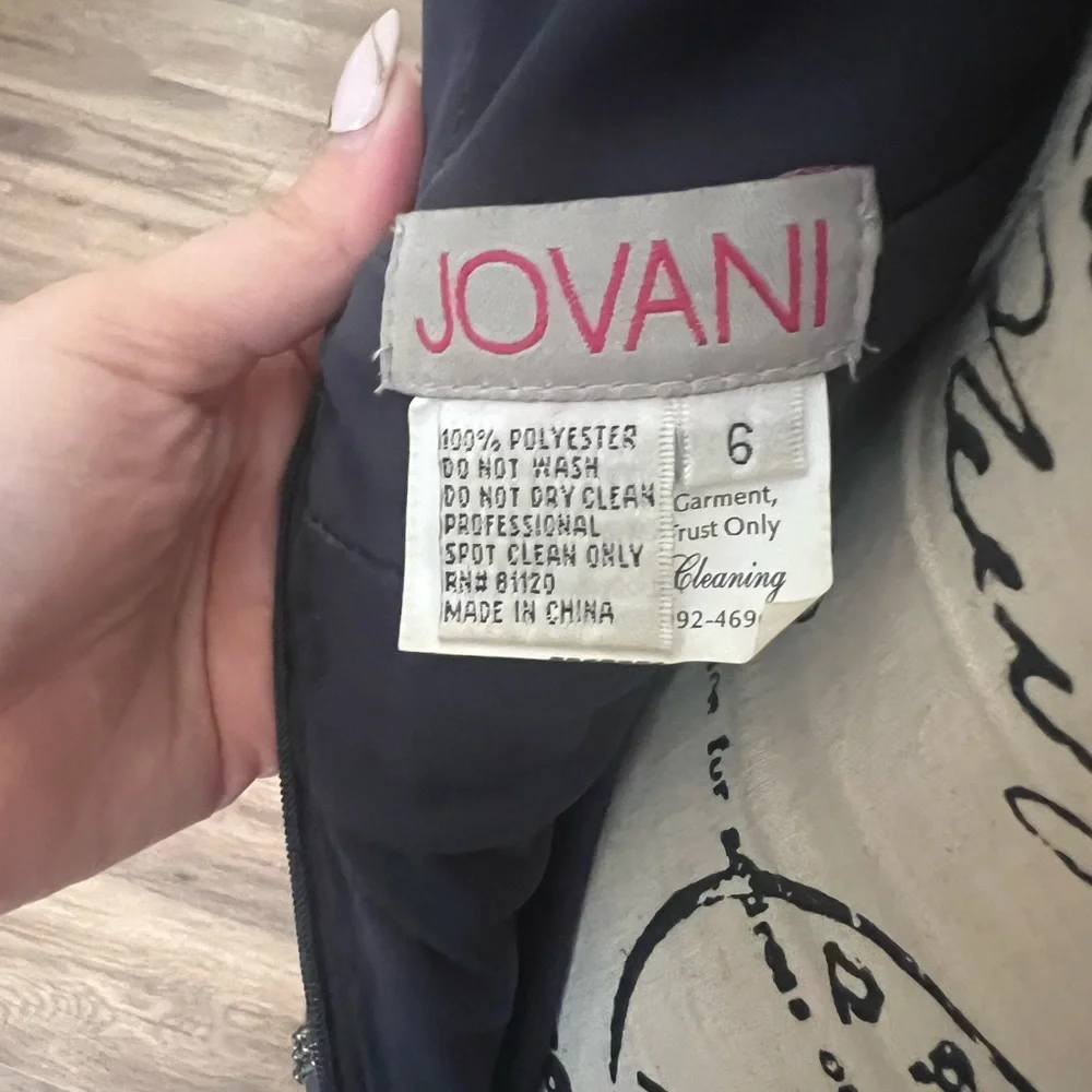 Jovani Midnight Blue Sequin Maxi Prom/Evening Dress - Picture 4 of 7